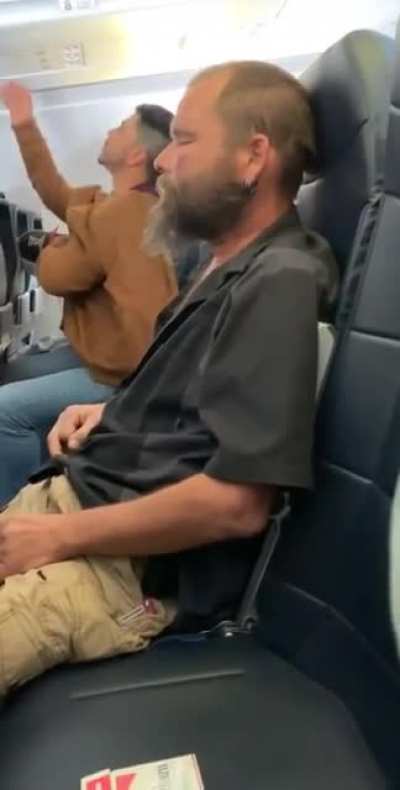 When you forget you're on an airplane