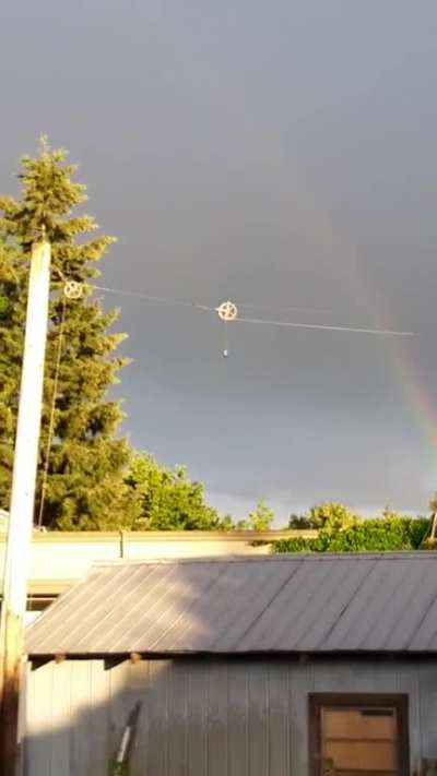 Filmed this while taking photos of rainbow