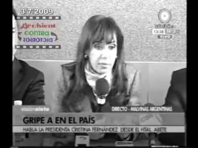 Cristina sobre la Gripe A alla por el 2009