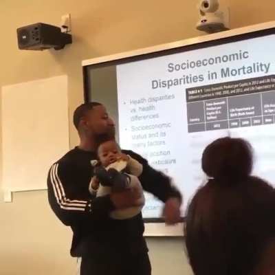 &ldquo;Student came to me &amp;amp; said Dr.Dix I'm going to miss class&hellip; I don't have a babysitter. I said yes you do, bring him to class I'll take care of him.&rdquo; - drqeel_ifbbpro/IG