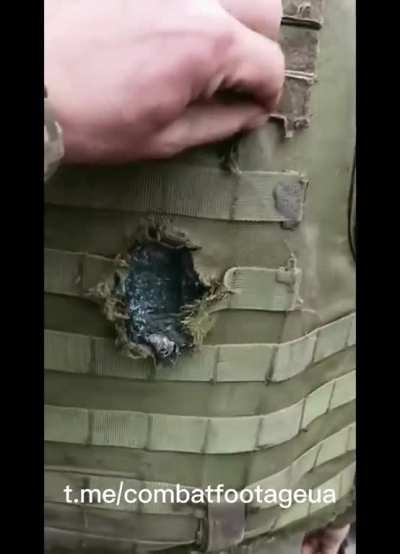 Body armor saved the life of a Ukrainian soldier