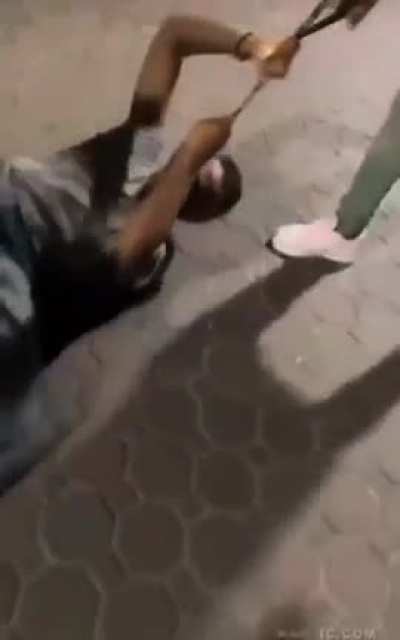 [NSFW]Man accused of beating dog, gets chained up and treated the same way