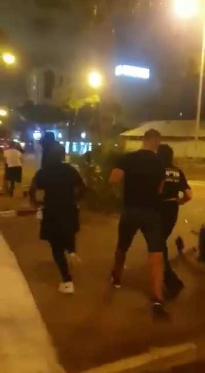 Right-wing Israeli Jews attacked a car in Haifa, belonging to an Arab Israeli. Out of fear for his life, the car plows through them.