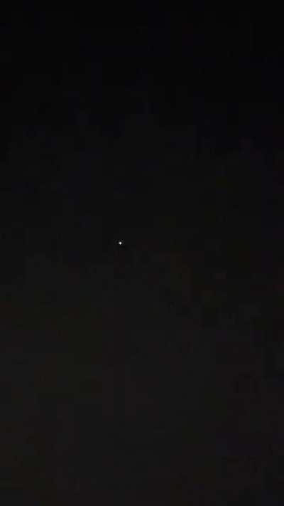 Literally just recorded this. Ft. worth, Tx 9:15pm while letting my dog out. Last thing is a star.