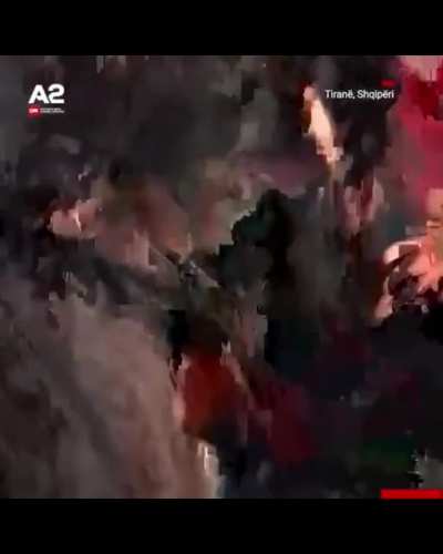 Politican gets punched in protest and his security beat up attacker.