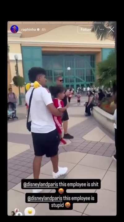 Football player Raphinha&rsquo;s son faces racism in Disneyland Paris