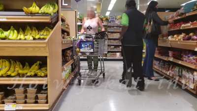 Another smokin-hot video by yours truly shows me running several errands around town wearing see-thru pants over a see-thru QOS thong bodysuit without panties! Tits, ass, and pussy on display for all to see! My pussy was soaking wet!