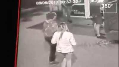 No idea what's the context but the guy got completely destroyed (action starts at around 0:40)