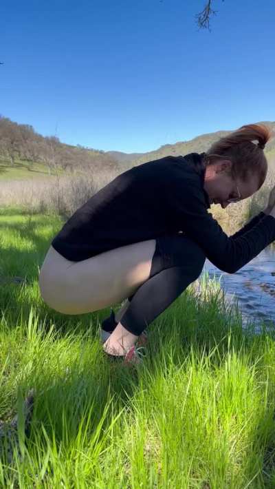 Stopping next to a stream on a hike. Couldn&rsquo;t help myself. 