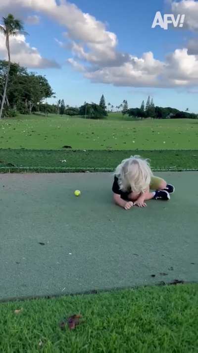 Having fun golfing