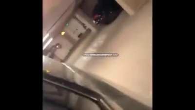 Dude Ran For His Life Once He Saw His Opps Pull Up In The Parking Garage In A Jeep With A Gun