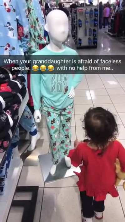 A throwback to when my granddaughter thought she was brave.