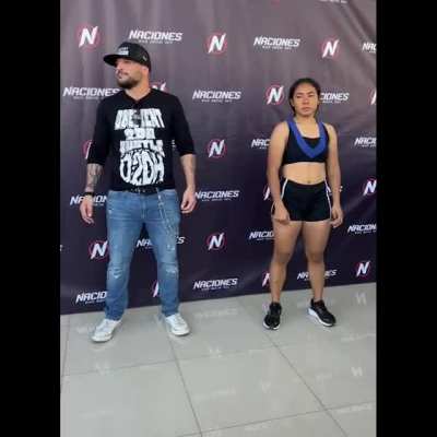 Karla Torres vs. Mar&iacute;a Balderrama - Weigh-in Face-Off - (Naciones MMA 4)