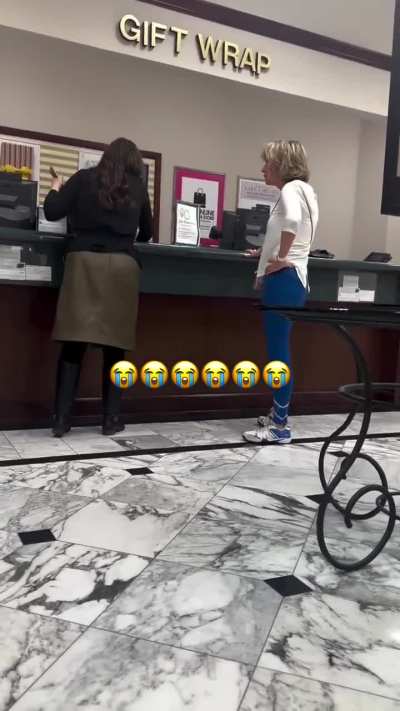 She wants her money and sweater back!
