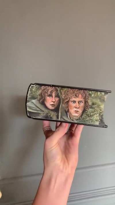 A beautiful art on an LOTR book