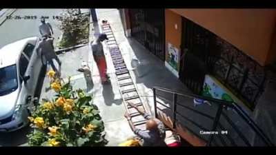 Fuck this ladder and this guy