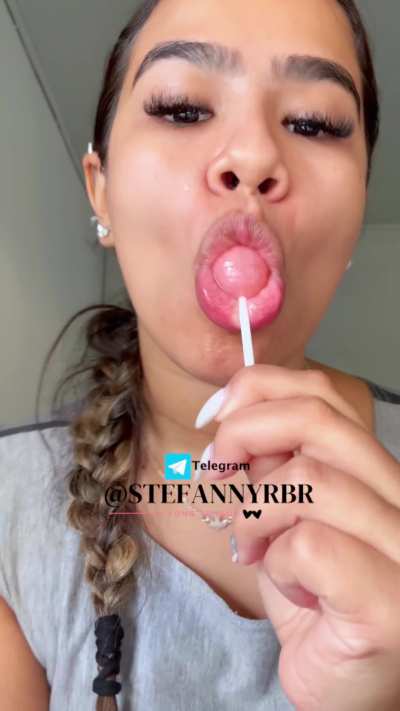 Long tongue on lollipop❤️&zwj;🔥