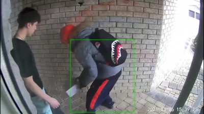 Man caught stealing package