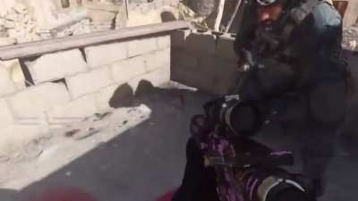 I was playing modern warfare and this happened. lol