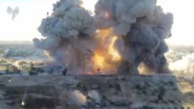 IDF destroys Palestinian Islamic Jihad (PIJ)base. Huge secondary explosions