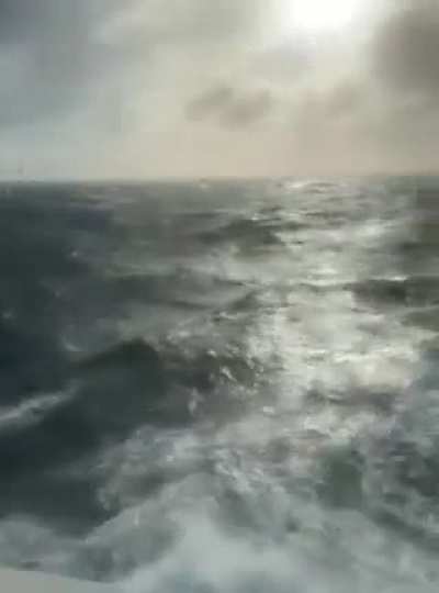 My brother sent through this video of the view from his cabin on a fishing boat