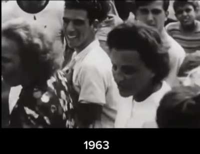 Vintage freakout: Neighborhood welcoming committee greets first black family to buy a home in their community.
