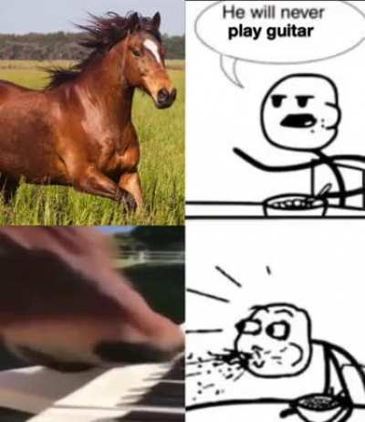 what da horse doin?