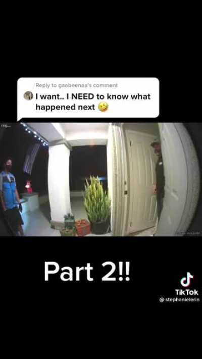 So for context in part one there is a mat saying &ldquo;hide parcels from husband&rdquo; and the husband had just answered the door then this is part 2