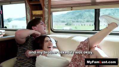 I Let My Step-Bro Pop My Cherry in The Rv While Our Parents Drove