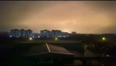 BREAKING: A powerful explosion occurred in Lugansk. According to preliminary data, the gas pipeline is on fire.