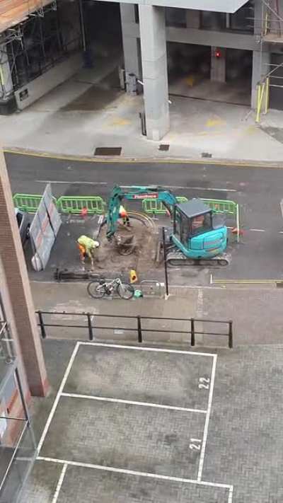 Workmen working hard on works