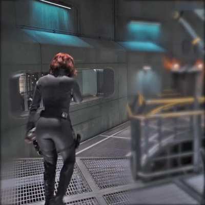 Scarlett Johansson in the first Avengers movie. That ass probably got fucked so many times during filming.