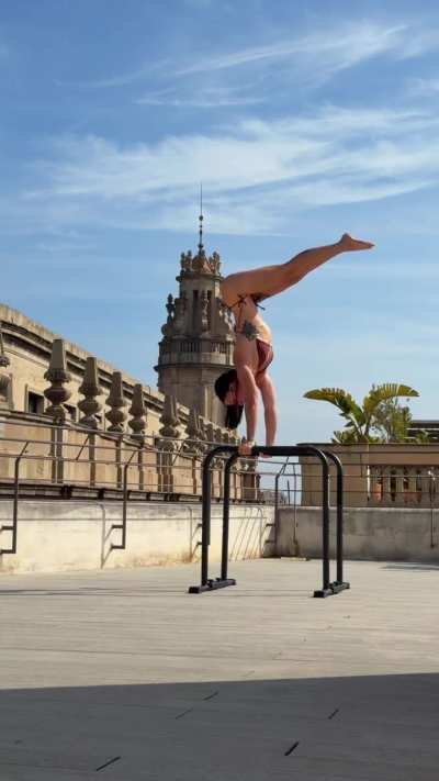 I find being folded is the most difficult part of the handstand