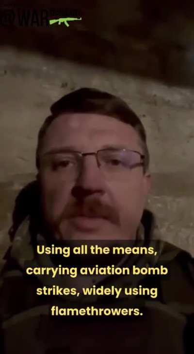 Commander of the 127th Territorial Defence Brigade, Roman Grischenko, reporting from Bakhmut on 26 April 2023.