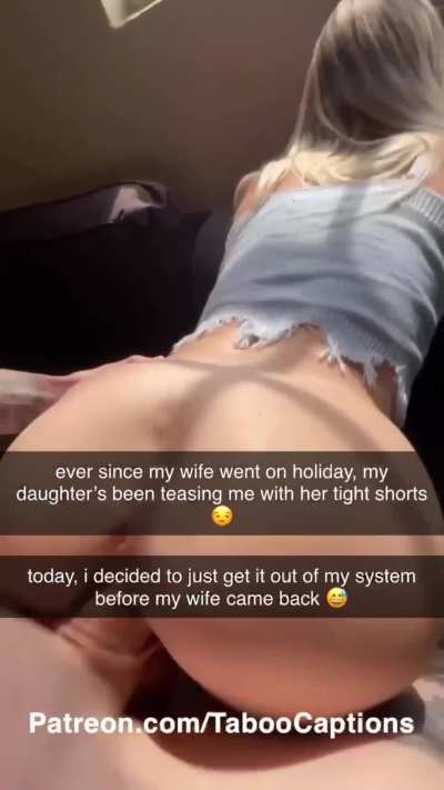 Wife on holiday, cumming on daughter's pussy