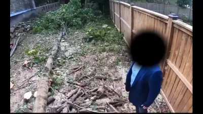 Neighbor freaks out over trees being cut down