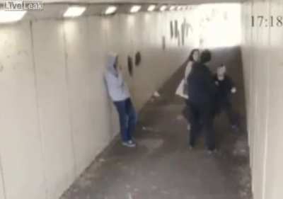 Messing with a girl and her boyfriend