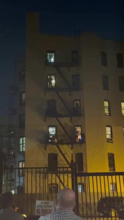 Neighbors jamming out together
