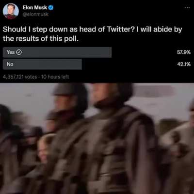 the poll is probably meaningless but vote anyways because the more he loses by the funnier it will be