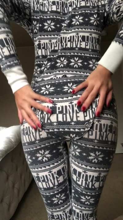 Sexy onesie &mdash; grants easy access to my asshole and pussy for a great fuck in the winter 😇😏 can&rsquo;t wait for cuddle season.