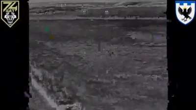 Ukrainian "Baba-Yaga" hexocopter with an installed machine gun shelling Russian positions in the Zaporizhia direction