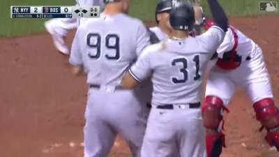 [Highlight] [Highlight] Gleyber Torres hits a 3-run Little League HR to put the Yankees up 3-0 in the 5th against the Red Sox.