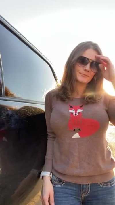 Feeling foxy today so I wore my designated sweater
