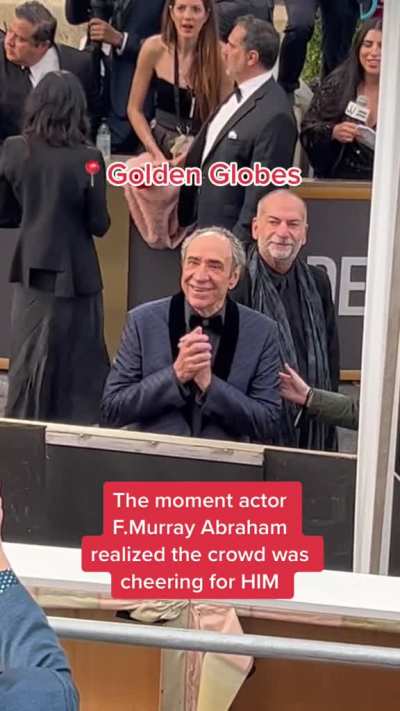F. Murray Abraham's reaction when he realises people are cheering for him at the Golden Globes