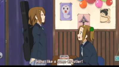 Yui &amp;amp; Ritsu doing sumo! (K-On)