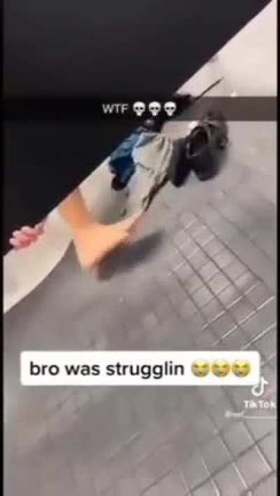 Bro's struggling real hard