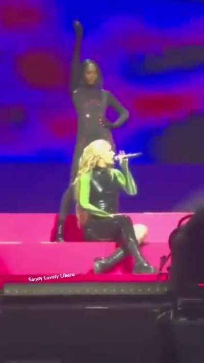 Performing on stage