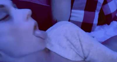 Cum watch him drip all over my face