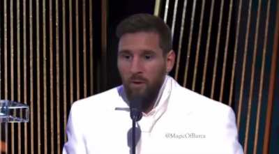 Messi&rsquo;s acceptance speech after winning the World Cup