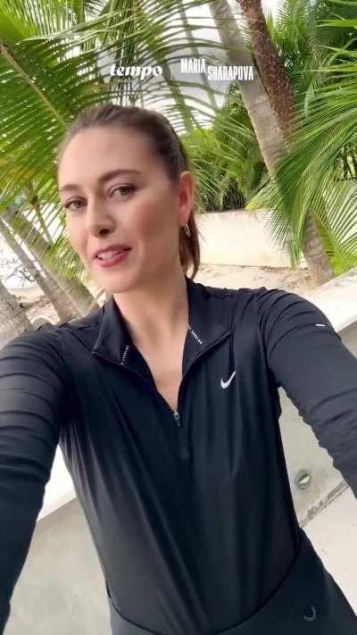 Maria on IV while shooting an ad